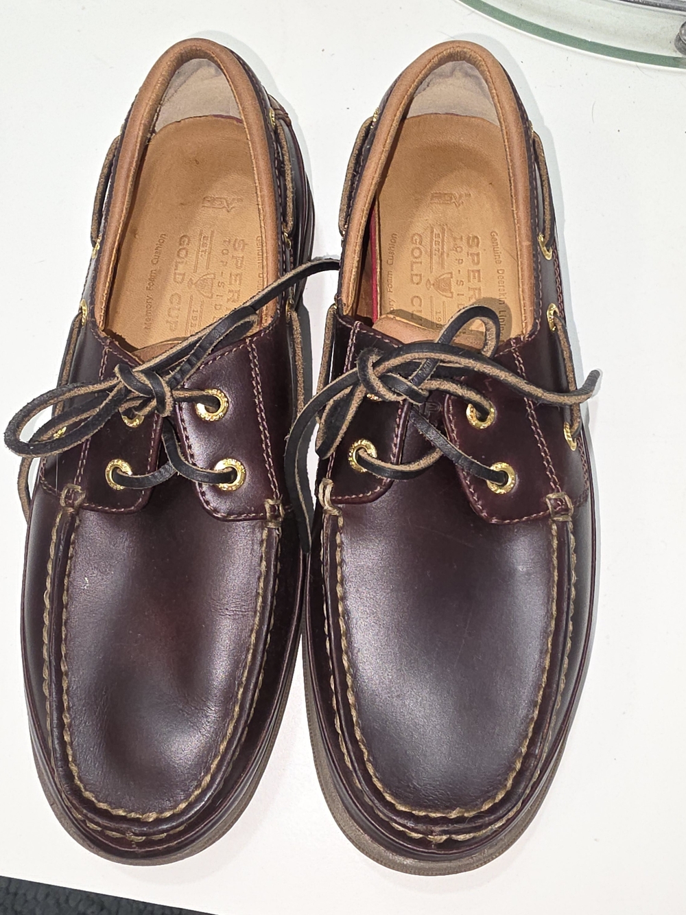 Sperry Top-Sider Gold Cup Men’s 7M Womens 8.5M  Deerskin Lining